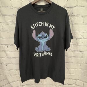 Stitch Is My Spirit Animal Tee Shirt Unisex Size XL? Lilo & Stitch Disney Black